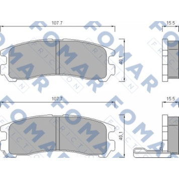 Комплект тормозных колодок, дисковый тормоз <b>FOMAR FO 479481</b>