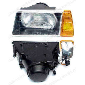 Фара ВАЗ 2108 желтый поворотник (черн. корп) левая стекло <b>Формула света Б/Н4 (081.3711-01)</b>