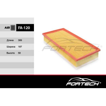 Фильтр воздушный AUDI: Q7 (07~), VOLKSWAGEN: Touareg I (02-10), Touareg II (10~), PORSCHE: Cayenne I (02-10), Cayenne II (10~) <b>FORTECH FA120</b>
