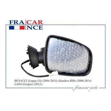 Зеркало заднего вида большое электро правое RENAULT Logan (ph1/2), Sandero, Duster/ LADA Largus <b>FRANCECAR FCR210366</b>-1