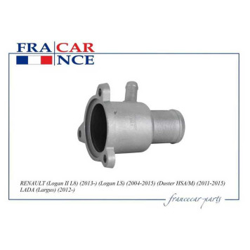 Корпус термостата алюминиевый RENAULT Duster, Logan, Kangoo, Clio, Megane, Laguna, Scenic, Tondar 1.4-1.6i <b>FRANCECAR FCR221001</b>-1