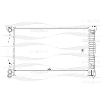 Радиатор AUDI A4/A6 00-> <b>FREEZ KK0105</b>