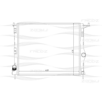Радиатор RENAULT Logan/Sandero 07-> <b>FREEZ KK0179</b>