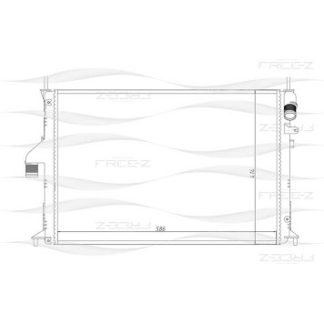 Радиатор RENAULT LoganSandero 06-> <b>FREEZ KK0180</b>
