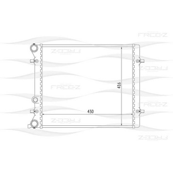 Радиатор VW GolfBora 97->SKODA Octavia 96->SEAT ToledoLeon 99-> <b>FREEZ KK0188</b>