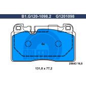 Колодки тормозные дисковые комплект 4 шт audi q5 2. 0tfsi3. 0tfsi2. 0tdi3. 0tdi 08 <b>GALFER B1G12010982</b>