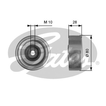 Ролик ведущий натяжной, поликлиновой ремень <b>GATES T36778</b>