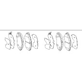 Колодки тормозные CHEVROLET LACETTI 03>/LEGANZA 98>02 передние <b>GENERAL MOTORS 96405129</b>