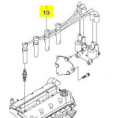 Высоковольтный провод 3-го цилиндра (MFI) <b>GENERAL MOTORS 96450252</b>