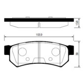Колодки тормозные CHEVROLET LACETTI 03> задние <b>GENERAL MOTORS 96800089</b>