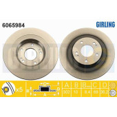 Диск тормозной MITSUBISHI OUTLANDER/ASX 12- задний <b>GIRLING 6065984</b>