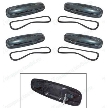 Ручка двери наружная ВАЗ 2110, 2170 Приора ЕВРО комплект 4шт СОЧИ <b>ГРАНД РИ АЛ 50282</b>