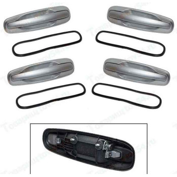 Ручка двери наружная ВАЗ 2110, 2170 Приора ЕВРО комплект 4шт СНЕЖНАЯ КОРОЛЕВА <b>ГРАНД РИ АЛ 50286</b>