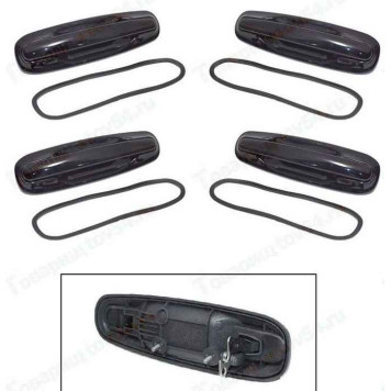 Ручка двери наружная ВАЗ 2110, 2170 Приора ЕВРО комплект 4шт КОСМОС <b>ГРАНД РИ АЛ 50288</b>