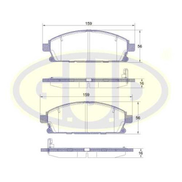 Колодки пер nis x-trailpathfinder 97- <b>G.U.D GBP067412</b>