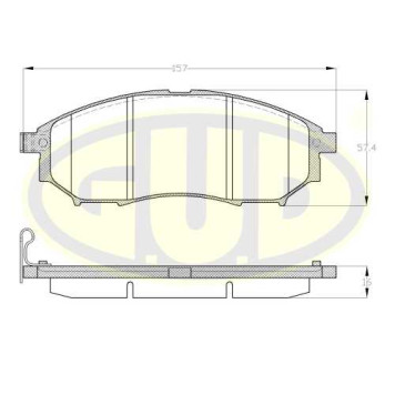 К-т колодки пер nis murano 03-/navara 05-/pathfinder 05-/quashqai 07-/ren kaleos 08- <b>G.U.D GBP085214</b>