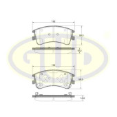 Колодки пер maz 6 gg/gy 2.0di 136hp/2.0i/2.2i 02- <b>G.U.D GBP097002</b>