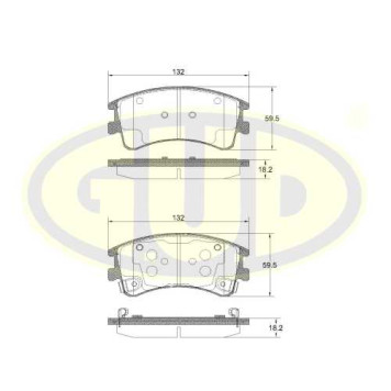 Колодки пер maz 6 gg/gy 2.0di 136hp/2.0i/2.2i 02- <b>G.U.D GBP097002</b>