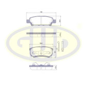 Колодки зад cit c-crosser 2.42.2hdi 07-mit lanceroutlander 2.0mpi2.4i 03- <b>G.U.D GBP105102</b>