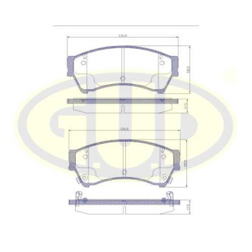 Колодки пер maz 6 1.82.0dt2.2dt2.5i 05- <b>G.U.D GBP119602</b>