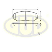 Колодки пер suz grand vitara 1.62.02.43.21.9d 05- <b>G.U.D GBP122502</b>