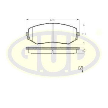 Колодки пер suz grand vitara 1.62.02.43.21.9d 05- <b>G.U.D GBP122502</b>