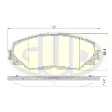 Колодки пер toy rav4aurisversotrezia 06- <b>G.U.D GBP123200</b>