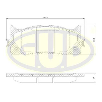 Колодки пер toy camry v40 06-v50 11-lex es 240350 06- <b>G.U.D GBP123300</b>