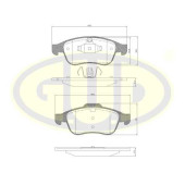 Колодки пер dac duster/ren fluence/megane/scenic/grand scenic 05- ate <b>G.U.D GBP124810</b>