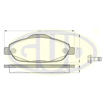 Колодки пер pgt 30830085008 1.41.6 16v1.6-2.0hdi 07- <b>G.U.D GBP132300</b>