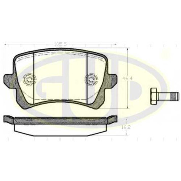 К-т колодки зад vw passatcctiguan 1.4-3.61.6-2.0tdi 05- <b>G.U.D GBP134200</b>