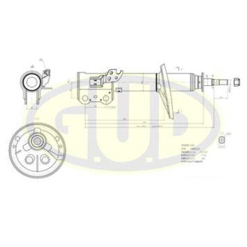 Амортизатор toy carina е 1,6 92-97 l (b4) пер <b>G.U.D GSA333198</b>