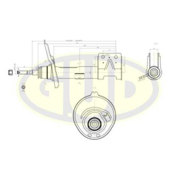 Амортизатор pgt 308 07- лев пер. <b>G.U.D GSA333769</b>