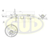 Амортизатор vw t5 03-09 пер <b>G.U.D GSA335607</b>
