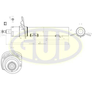 Амортизатор подвески <b>G.U.D GSA335922</b>