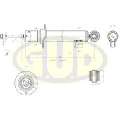 Амортизатор mit l200 2.5di-d 05- пер <b>G.U.D GSA340033</b>