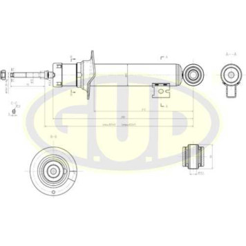 Амортизатор mit l200 2.5di-d 05- пер <b>G.U.D GSA340033</b>