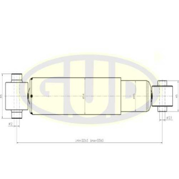 Амортизатор nis x-trail 06.07-/ ren 09.08- зад <b>G.U.D GSA349078</b>