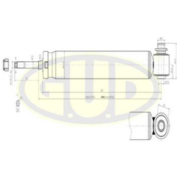 Амортизатор подвески <b>G.U.D GSA555608</b>