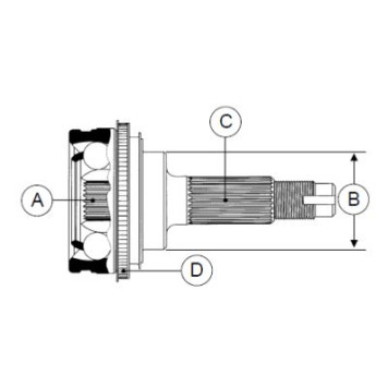-_[4341028020] !шрус наружн. Toyota Liteace/Townace 2.0/2. <b>H.D.K. TO-18A48</b>
