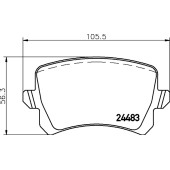 Тормозные колодки дисковые <b>HELLA 8DB355025-331</b>
