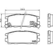 Колодки тормозные NAO <b>HELLA 8DB355027-361</b>