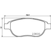 Колодки тормозные NAO <b>HELLA 8DB355027-751</b>