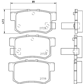 Колодки тормозные NAO <b>HELLA 8DB355027-801</b>