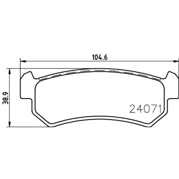 Колодки тормозные NAO <b>HELLA 8DB355028-251</b>