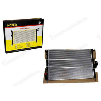Радиатор охлаждения LADA Largus, Renault Logan (2008-) с кондиционером алюминиевый паяный 8200735039 <b>HOFER HF 708 466</b>