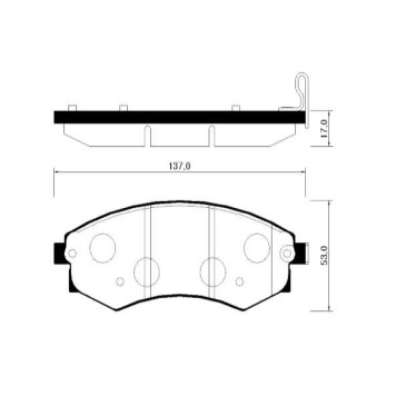 Колодки тормозные дисковые передн HYUNDAI: LANTRA 95-00, ELANTRA 05-06, SONATA 98-03  KIA: MAGNETIS 01-02, OPTIMA 01-02 <b>HSB HP0007</b>-1