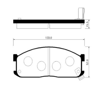 Колодки тормозные MAZDA E1600 (78-84),E2000 (84-03) передние (4шт.) <b>HSB HP1010</b>-1
