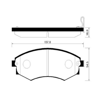 Колодки тормозные дисковые передн SSANGYONG: MUSSO(NEW), KORANDO(NEW) <b>HSB HP4001</b>-1