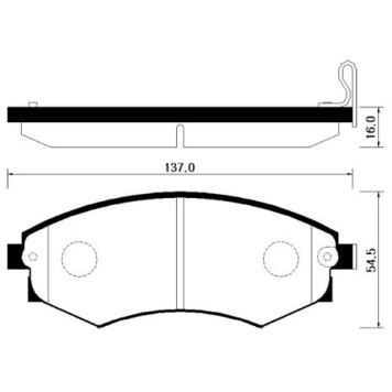 Колодки тормозные дисковые передн SSANGYONG: MUSSO(NEW), KORANDO(NEW) <b>HSB HP4001</b>